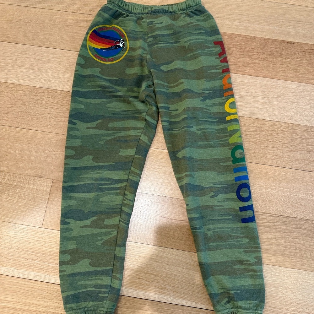 Womens Camouflage Joggers with Rainbow Detail